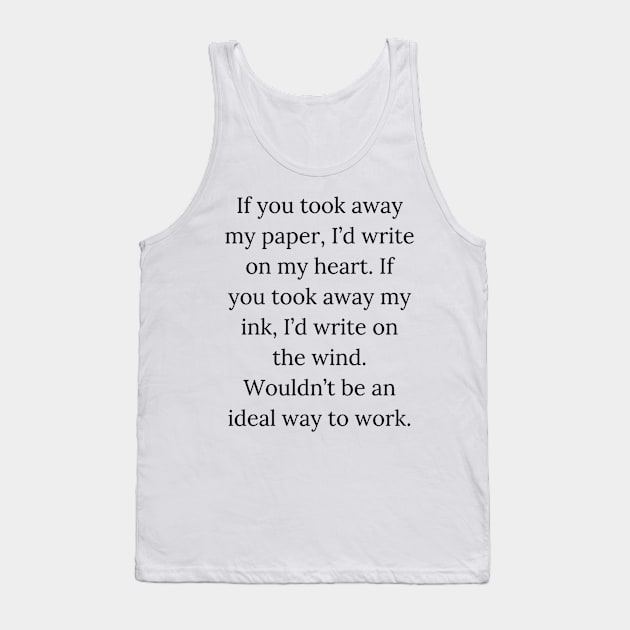 I’d write on the wind Tank Top by mywanderings